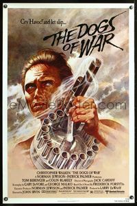 5x266 DOGS OF WAR 1sh '81 great artwork of Christopher Walken with really BIG gun!