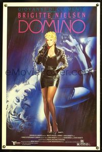 5x267 DOMINO 1sh '89 E. Sciotti artwork of super sexy Brigitte Nielsen, Italian!
