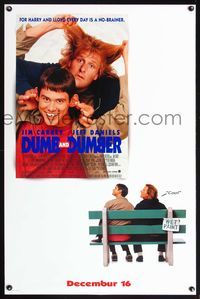 5x279 DUMB & DUMBER advance DS 1sh '95 Jim Carrey & Jeff Daniels are Harry & Lloyd!