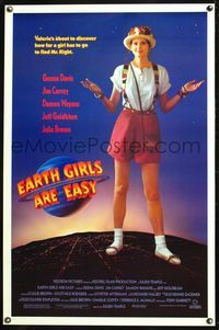 5x289 EARTH GIRLS ARE EASY Davis 1sh '89 great full-length image of Geena Davis!