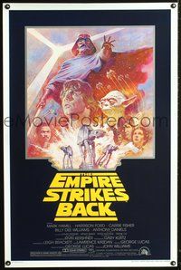 5x299 EMPIRE STRIKES BACK 1sh R81 George Lucas sci-fi classic, cool artwork by Tom Jung!