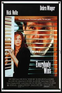 5x315 EVERYBODY WINS 1sh '90 Debra Winger & Nick Nolte, everyone's guilty & no one pays!