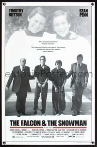 5x320 FALCON & THE SNOWMAN 1sh '85 Sean Penn, Timothy Hutton, John Schlesigner directed!