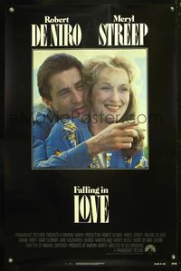 5x321 FALLING IN LOVE 1sh '84 romantic close-up of Robert De Niro & Meryl Streep!