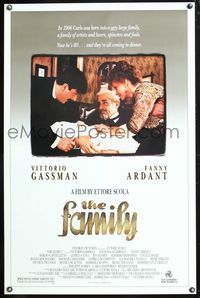 5x322 FAMILY 1sh '87 Ettore Scola, La Famiglia, great portrait of Vittorio Gassman & his family!