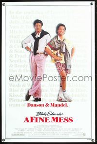 5x343 FINE MESS 1sh '86 image of Ted Danson & Howie Mandel in wacky outfits!