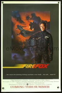 5x348 FIREFOX advance 1sh '82 cool C.D. de Mar art of killing machine, Clint Eastwood!