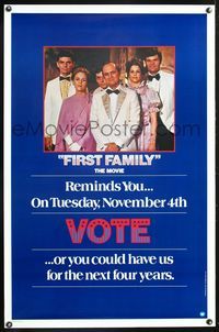 5x350 FIRST FAMILY teaser 1sh '80 Gilda Radner, Madeline Kahn, Bob Newhart as President!