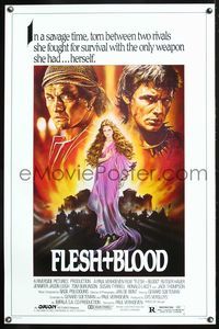 5x360 FLESH & BLOOD reg 1sh '85 Paul Verhoeven, Rutger Hauer, Jennifer Jason Leigh!
