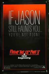 5x380 FRIDAY THE 13th PART V 1sh '85 Jason still haunts you, slasher horror sequel!