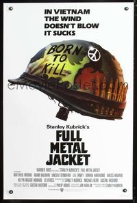5x383 FULL METAL JACKET advance 1sh '87 Stanley Kubrick bizarre Vietnam War movie!