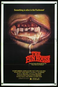 5x385 FUNHOUSE mouth 1sh '81 Tobe Hooper, really gross image of drooling mouth!