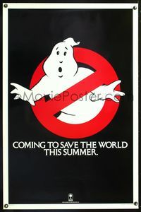 5x396 GHOSTBUSTERS teaser 1sh '84 Bill Murray, Dan Aykroyd, Ramis They're Here to Save The World!