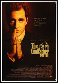 5x408 GODFATHER PART III foil title 1sh '90 Al Pacino, Andy Garcia, Sophia & Francis Ford Coppola!