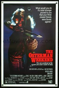 5x581 OSTERMAN WEEKEND 1sh '83 typical Sam Peckinpah, wild image of woman w/bow & arrow!