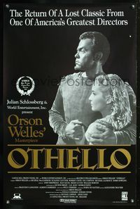 5x582 OTHELLO 1sh R92 cool profile of Orson Welles in the title role, from Shakespeare!