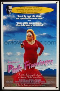 5x593 PINK FLAMINGOS 1sh R97 Divine, Mink Stole, John Waters' classic exercise in poor taste!