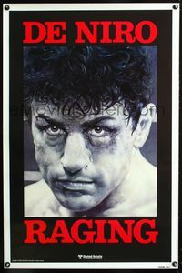 5x612 RAGING BULL teaser 1sh '80 Robert De Niro, Martin Scorsese, boxing classic!