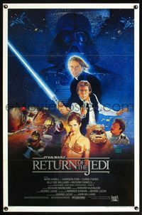 5x623 RETURN OF THE JEDI int'l style B 1sh '83 George Lucas classic, Mark Hamill, Harrison Ford!