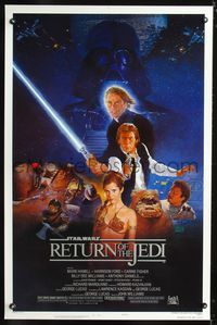 5x626 RETURN OF THE JEDI style B 1sh '83 George Lucas classic, Sano art of Hamill & Harrison Ford!