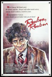 5x628 REUBEN REUBEN style B 1sh '83 directed by Robert Ellis Miller, art of Tom Conti!