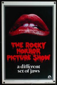 5x636 ROCKY HORROR PICTURE SHOW style A 1sh '75 classic close up lips image, a different set of jaws
