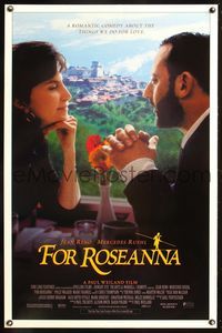 5x640 ROSEANNA'S GRAVE DS 1sh '97 close-up of Jean Reno & Mercedes Ruehl eating together!