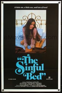 5x668 SINFUL BED 1sh '73 sexy Heidi Kramer, a little sin, a little sex, and lots of love!