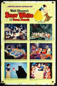 5x675 SNOW WHITE & THE SEVEN DWARFS style B 1sh R67 Walt Disney animated cartoon classic!