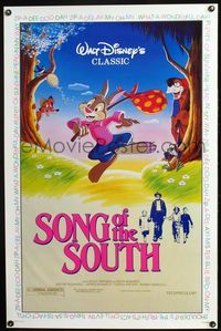 5x679 SONG OF THE SOUTH 1sh R86 Walt Disney, Uncle Remus, Br'er Rabbit & Br'er Bear!