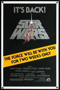 5x687 STAR WARS 1sh R81 George Lucas classic sci-fi epic, Mark Hamill, Harrison Ford