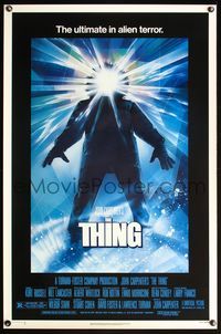 5x723 THING 1sh '82 John Carpenter, cool sci-fi horror art, the ultimate in alien terror!