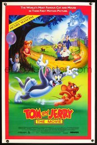 5x728 TOM & JERRY THE MOVIE 1sh '92 famous cat & mouse in their first motion picture!