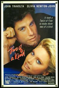 5x741 TWO OF A KIND 1sh '83 close-up of John Travolta & Olivia Newton-John!