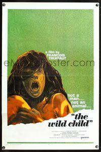 5x765 WILD CHILD int'l 1sh '70 Francois Truffaut's classic L'Enfant Sauvage!
