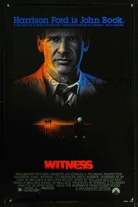 5x772 WITNESS 1sh '85 big city cop Harrison Ford in Amish country, directed by Peter Weir!