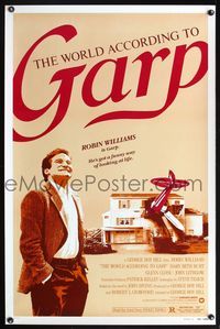 5x779 WORLD ACCORDING TO GARP style B 1sh '82 Robin Williams has a funny way of looking at life!
