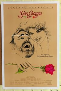 5x784 YES GIORGIO 1sh '82 cool Crifo art of Luciano Pavarotti & Kathryn Harrold!