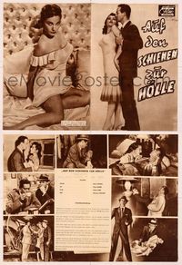5y205 TIMETABLE German program '56 different images of Mark Stevens & super sexy Felicia Farr!