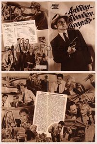 5y208 WITHOUT WARNING German program '52 Adam Williams with gun looks for Love-Killer, film noir!