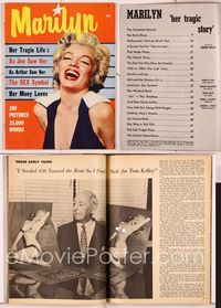 5y054 MARILYN: HER TRAGIC STORY magazine 1962, includes a story on the famous nude calendar pose!