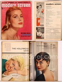 5y029 MODERN SCREEN magazine September 1955, beautiful ice-cold Grace Kelly, does she have a heart!