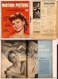 5y035 MOTION PICTURE magazine December 1956, smiling portrait of Debbie Reynolds by Wally Seawell!