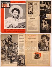 5y058 MOVIE & RADIO GUIDE magazine October 10-16 1942, portrait of Ginny Simms from Johnny Presents