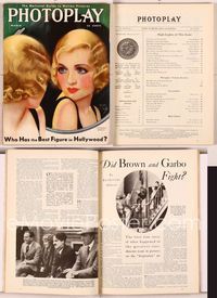 5y011 PHOTOPLAY magazine March 1931, art of Constance Bennett looking in mirror by Earl Christy!