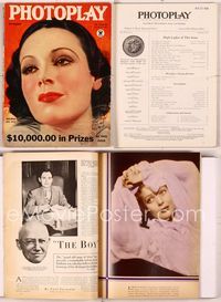 5y014 PHOTOPLAY magazine September 1934, close up art portrait of Dolores Del Rio by Earl Christy!