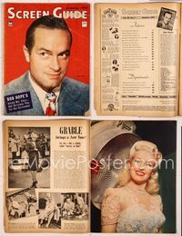5y041 SCREEN GUIDE magazine January 1944, Bob Hope gives a Christmas message for servicemen!