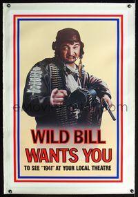 5z005 1941 linen teaser 1sh '79 Steven Spielberg, John Belushi as Wild Bill in Uncle Sam parody!
