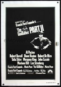 5z142 GODFATHER PART II linen 1sh '74 Al Pacino in Francis Ford Coppola classic crime sequel!