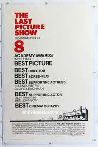 5z201 LAST PICTURE SHOW linen 1sh '72 Peter Bogdanovich's best, nominated for 8 Academy Awards!